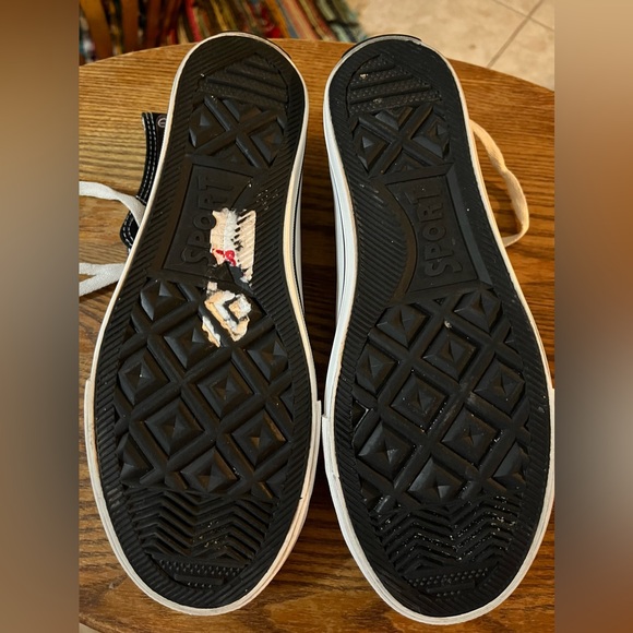 Urban Graffiti Black High Top Sneakers Size 8.5 Women & Size 7 Mens - Picture 6 of 7